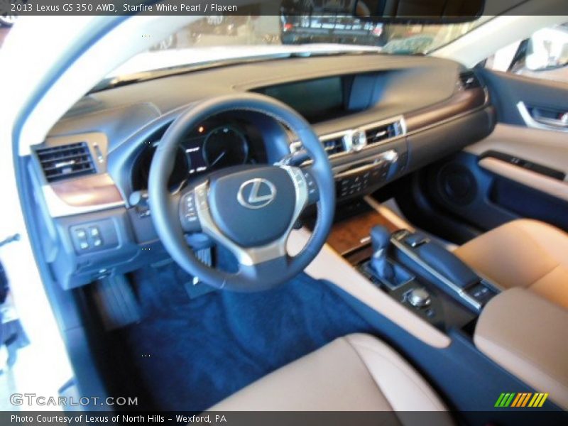 Starfire White Pearl / Flaxen 2013 Lexus GS 350 AWD