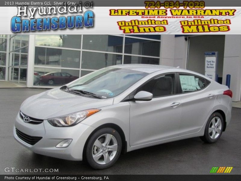 Silver / Gray 2013 Hyundai Elantra GLS
