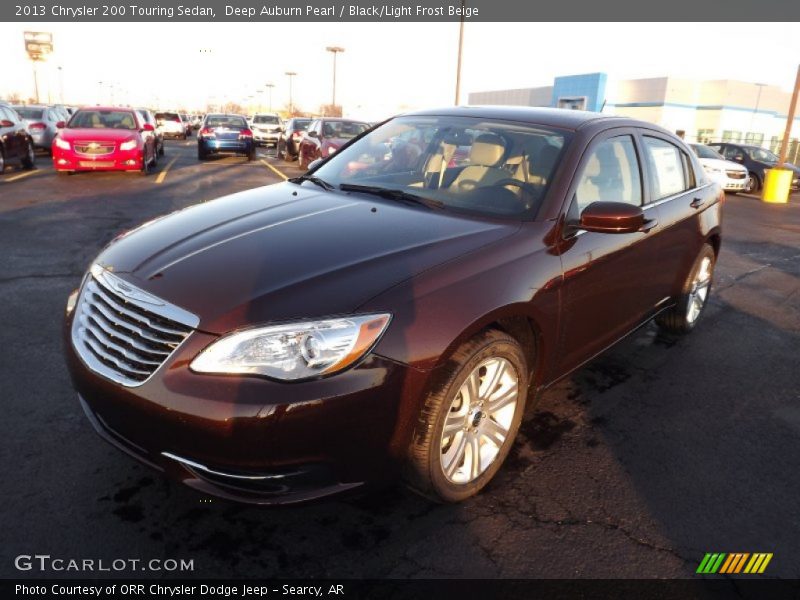 Deep Auburn Pearl / Black/Light Frost Beige 2013 Chrysler 200 Touring Sedan