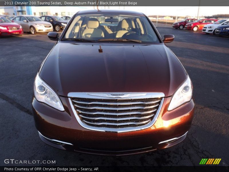 Deep Auburn Pearl / Black/Light Frost Beige 2013 Chrysler 200 Touring Sedan