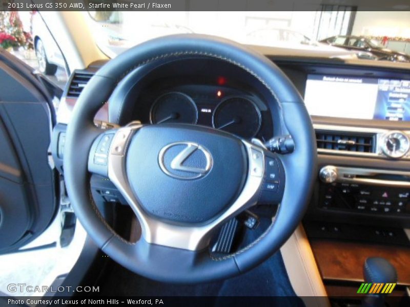 Starfire White Pearl / Flaxen 2013 Lexus GS 350 AWD