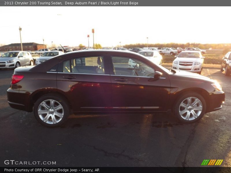Deep Auburn Pearl / Black/Light Frost Beige 2013 Chrysler 200 Touring Sedan