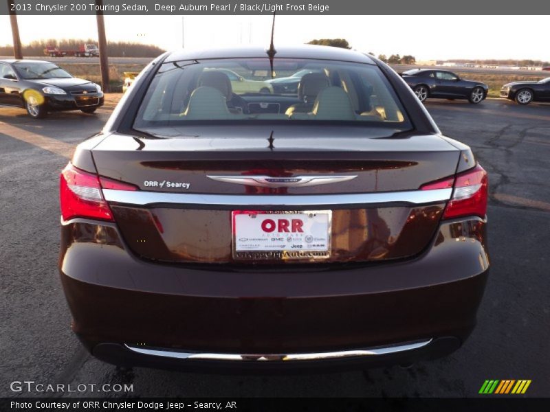Deep Auburn Pearl / Black/Light Frost Beige 2013 Chrysler 200 Touring Sedan