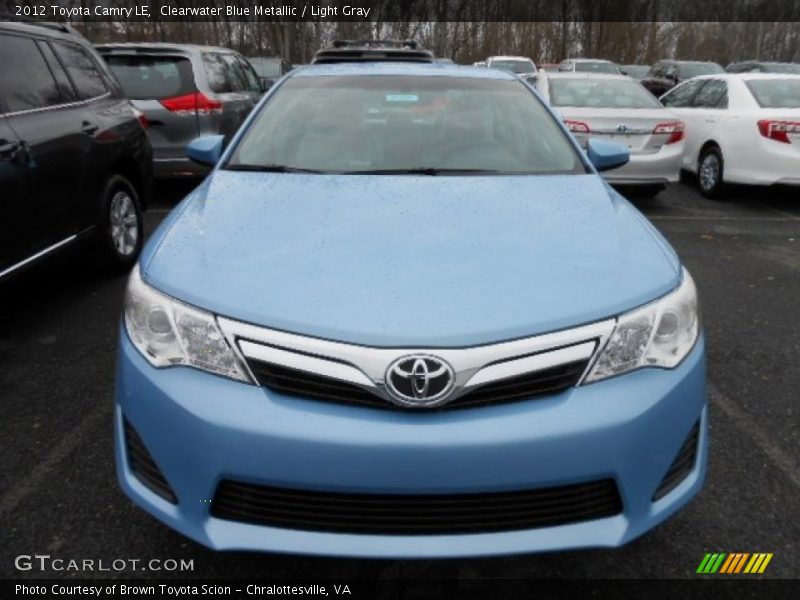Clearwater Blue Metallic / Light Gray 2012 Toyota Camry LE