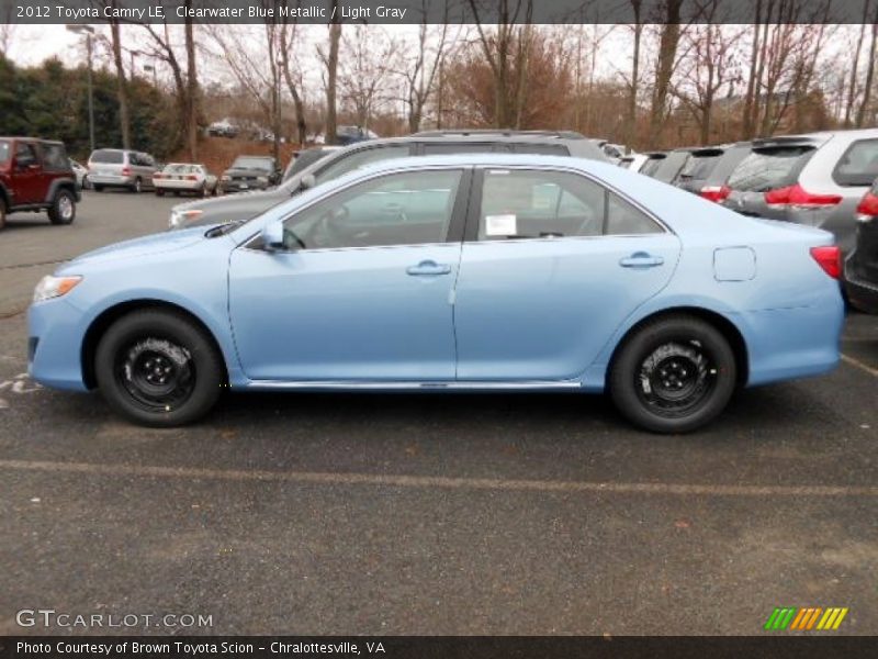 Clearwater Blue Metallic / Light Gray 2012 Toyota Camry LE