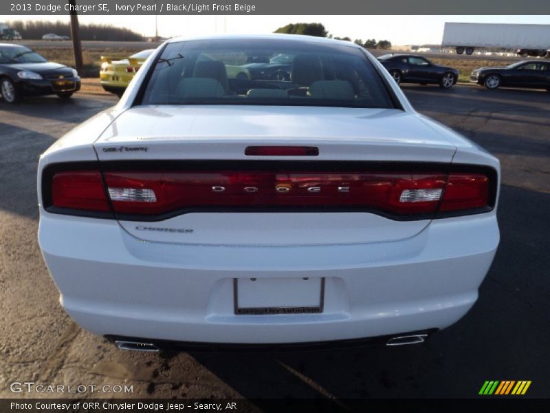 Ivory Pearl / Black/Light Frost Beige 2013 Dodge Charger SE