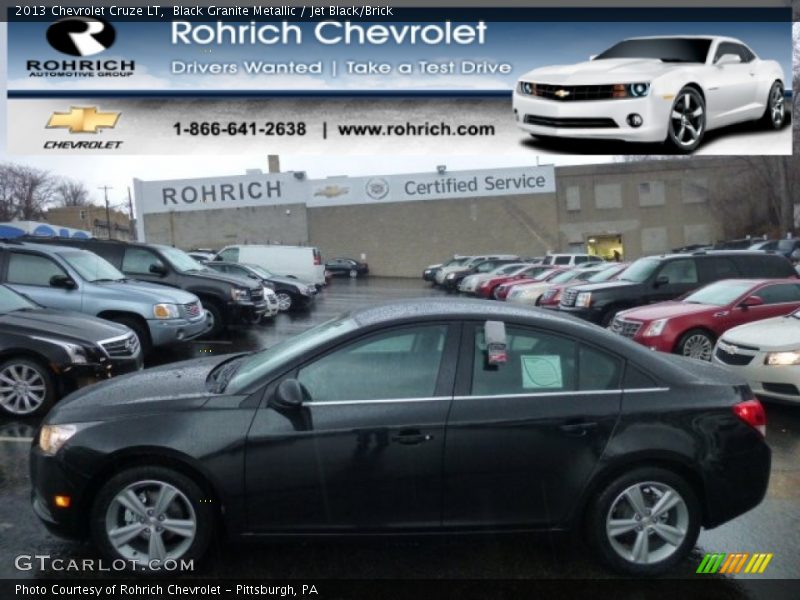 Black Granite Metallic / Jet Black/Brick 2013 Chevrolet Cruze LT