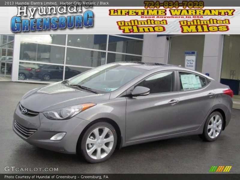 Harbor Gray Metallic / Black 2013 Hyundai Elantra Limited