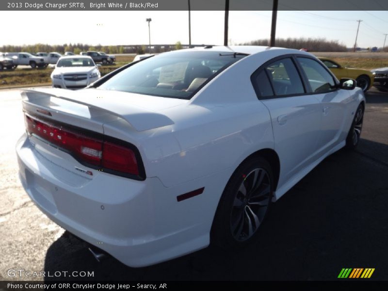 Bright White / Black/Red 2013 Dodge Charger SRT8