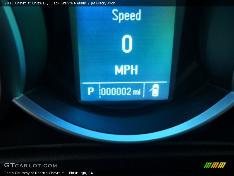 Black Granite Metallic / Jet Black/Brick 2013 Chevrolet Cruze LT