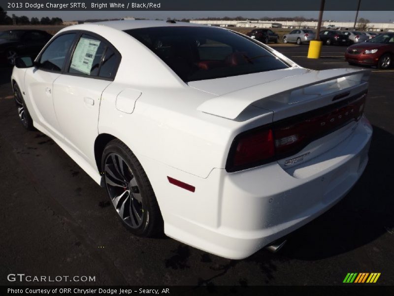 Bright White / Black/Red 2013 Dodge Charger SRT8