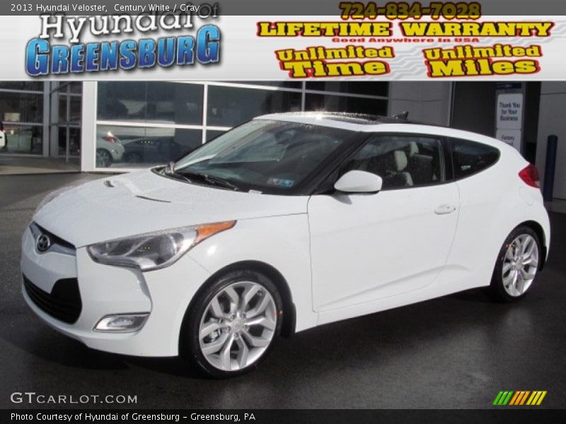 Century White / Gray 2013 Hyundai Veloster