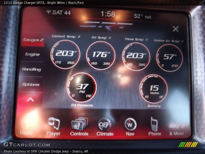 Bright White / Black/Red 2013 Dodge Charger SRT8