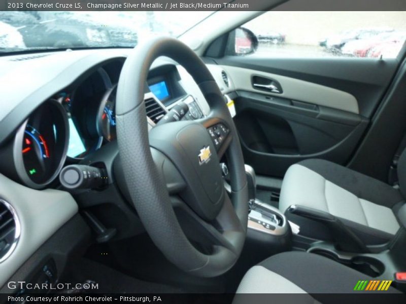 Champagne Silver Metallic / Jet Black/Medium Titanium 2013 Chevrolet Cruze LS