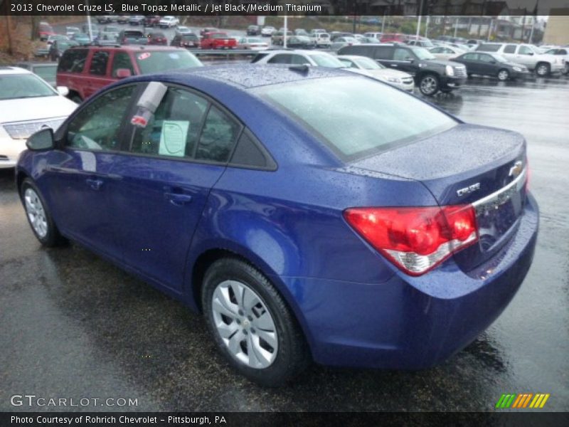 Blue Topaz Metallic / Jet Black/Medium Titanium 2013 Chevrolet Cruze LS