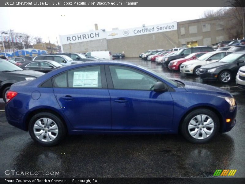 Blue Topaz Metallic / Jet Black/Medium Titanium 2013 Chevrolet Cruze LS