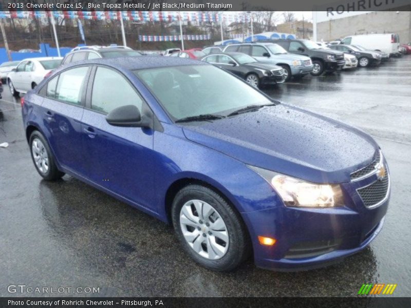Blue Topaz Metallic / Jet Black/Medium Titanium 2013 Chevrolet Cruze LS