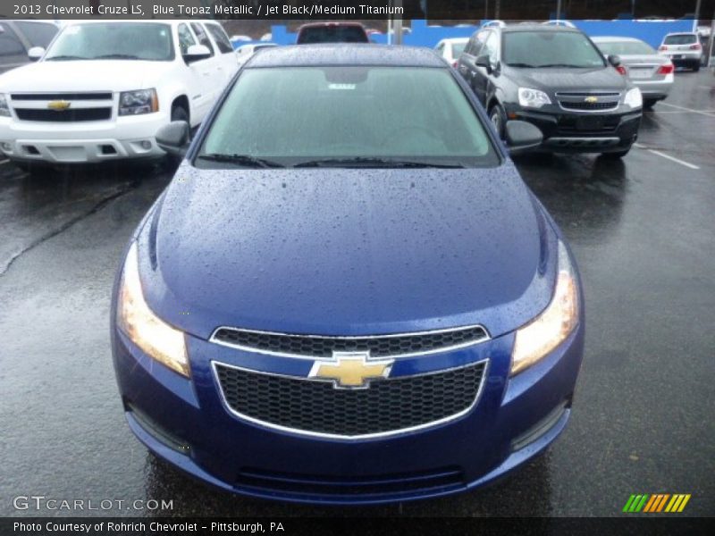 Blue Topaz Metallic / Jet Black/Medium Titanium 2013 Chevrolet Cruze LS