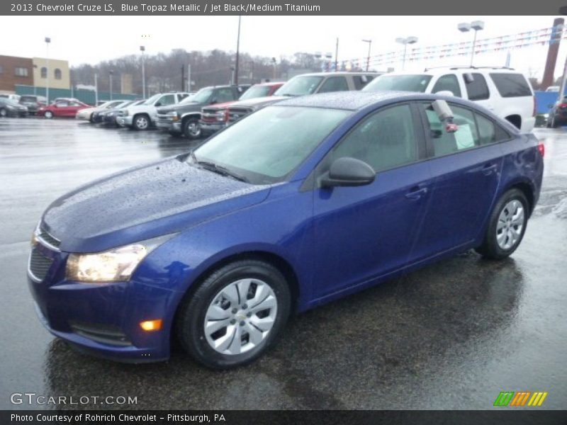 Blue Topaz Metallic / Jet Black/Medium Titanium 2013 Chevrolet Cruze LS