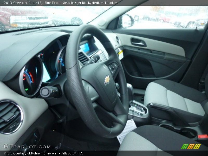 Blue Topaz Metallic / Jet Black/Medium Titanium 2013 Chevrolet Cruze LS