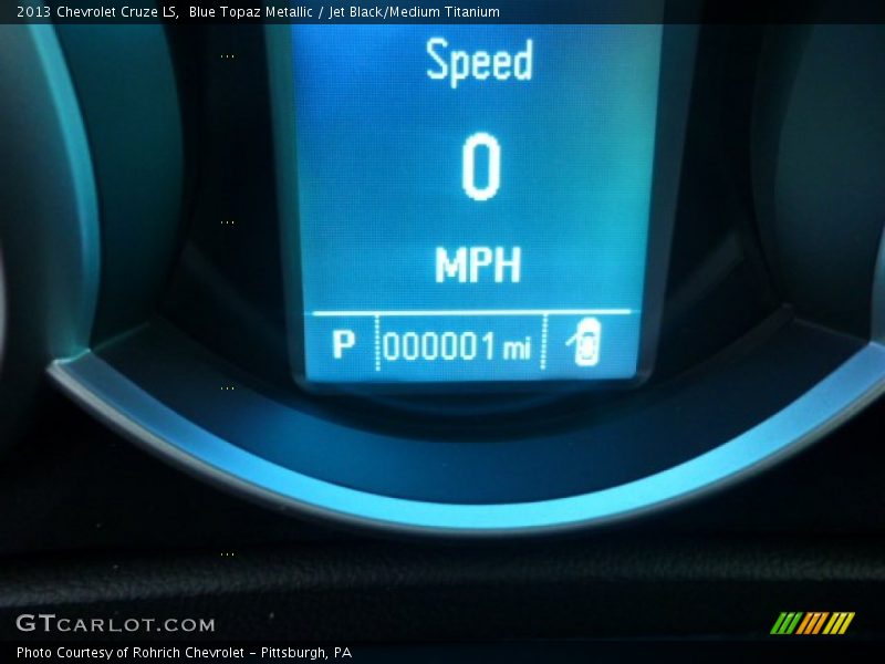 Blue Topaz Metallic / Jet Black/Medium Titanium 2013 Chevrolet Cruze LS