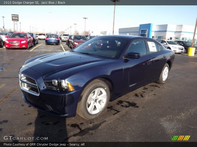 Jazz Blue / Black 2013 Dodge Charger SE