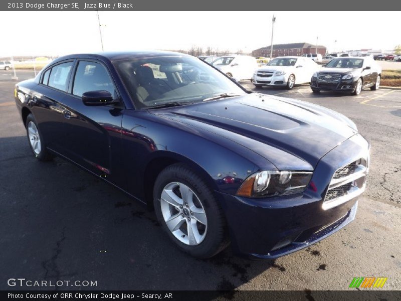 Jazz Blue / Black 2013 Dodge Charger SE