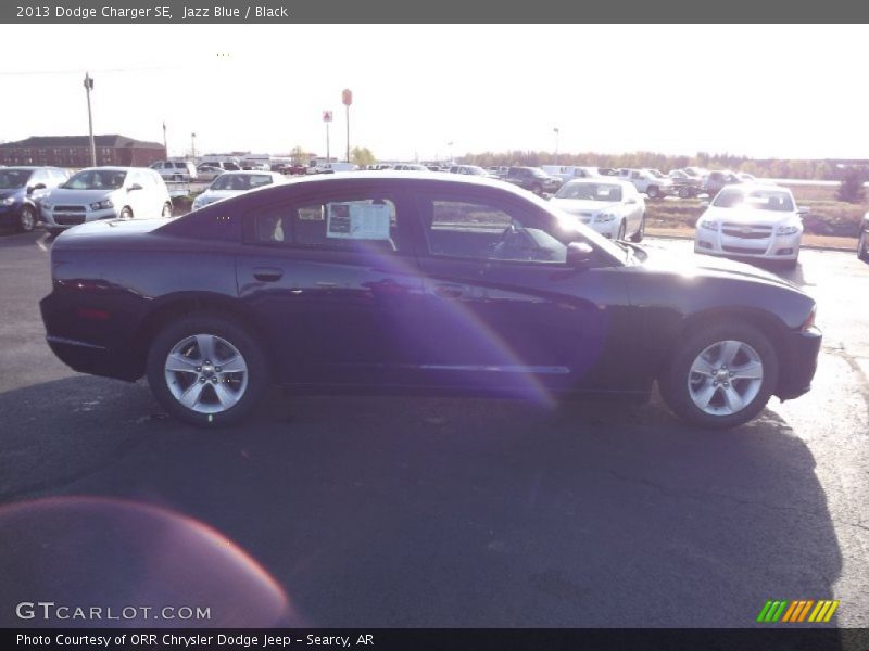 Jazz Blue / Black 2013 Dodge Charger SE