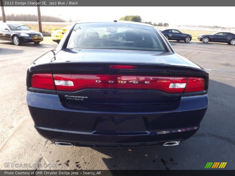 Jazz Blue / Black 2013 Dodge Charger SE