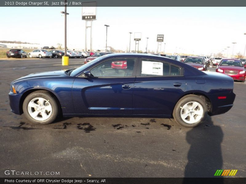 Jazz Blue / Black 2013 Dodge Charger SE