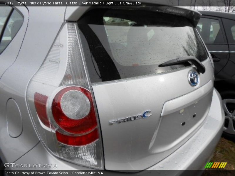Classic Silver Metallic / Light Blue Gray/Black 2012 Toyota Prius c Hybrid Three