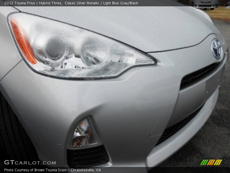 Classic Silver Metallic / Light Blue Gray/Black 2012 Toyota Prius c Hybrid Three