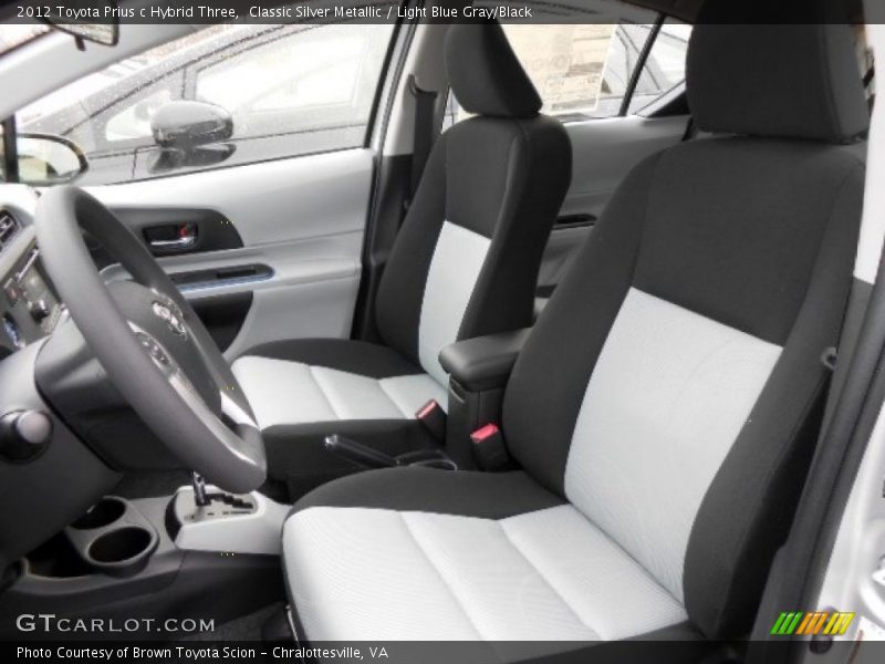 Classic Silver Metallic / Light Blue Gray/Black 2012 Toyota Prius c Hybrid Three