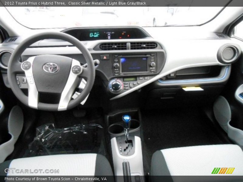 Classic Silver Metallic / Light Blue Gray/Black 2012 Toyota Prius c Hybrid Three
