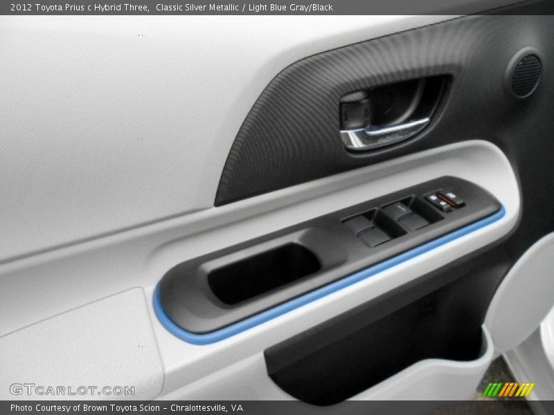 Classic Silver Metallic / Light Blue Gray/Black 2012 Toyota Prius c Hybrid Three
