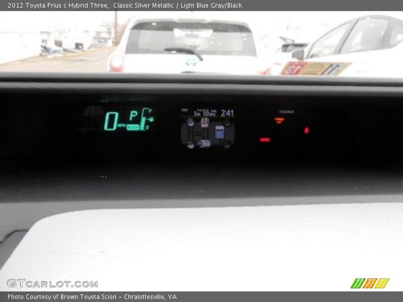 Classic Silver Metallic / Light Blue Gray/Black 2012 Toyota Prius c Hybrid Three