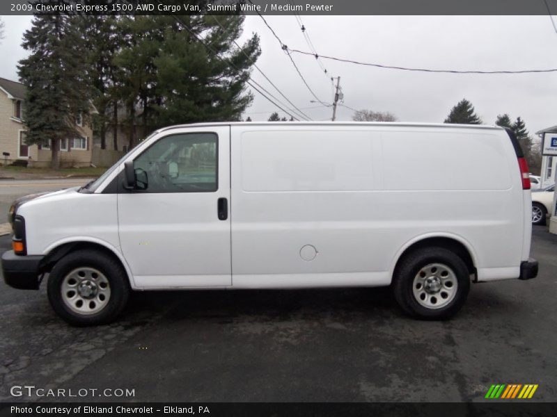 Summit White / Medium Pewter 2009 Chevrolet Express 1500 AWD Cargo Van
