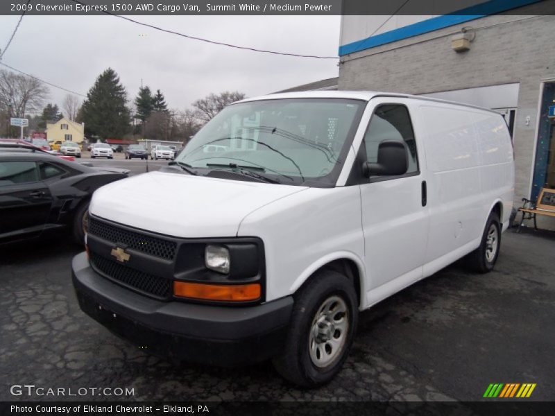 Summit White / Medium Pewter 2009 Chevrolet Express 1500 AWD Cargo Van