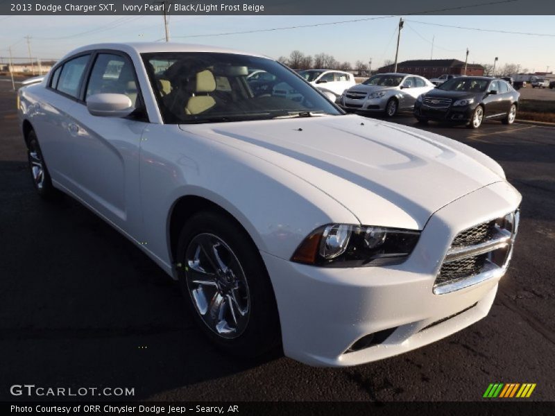 Ivory Pearl / Black/Light Frost Beige 2013 Dodge Charger SXT