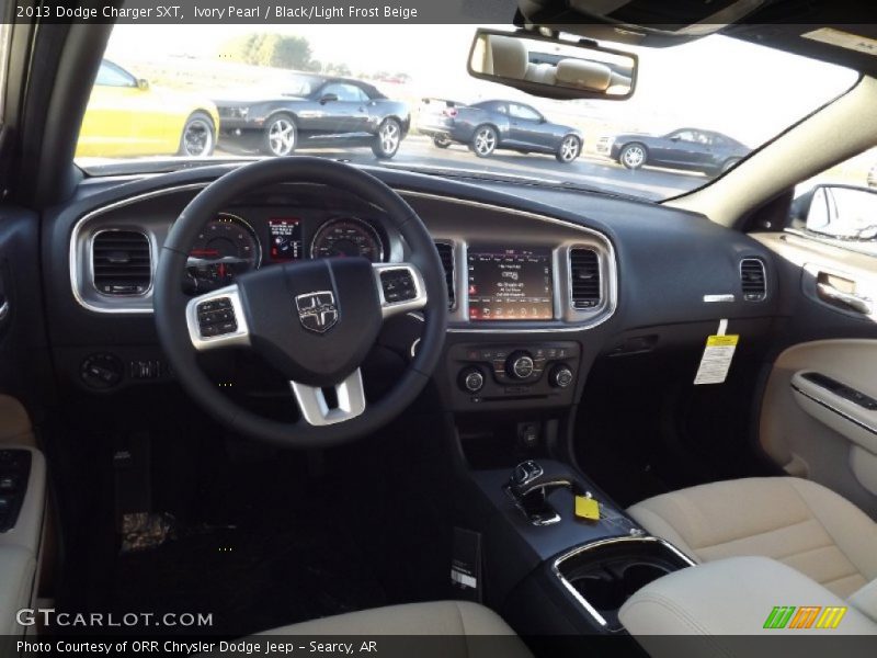 Ivory Pearl / Black/Light Frost Beige 2013 Dodge Charger SXT