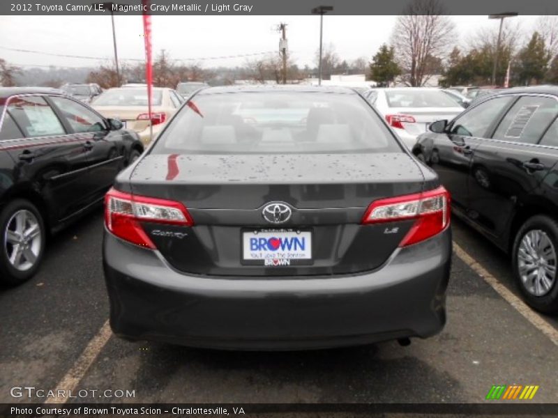 Magnetic Gray Metallic / Light Gray 2012 Toyota Camry LE