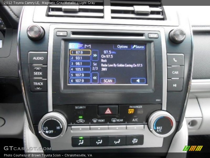 Magnetic Gray Metallic / Light Gray 2012 Toyota Camry LE