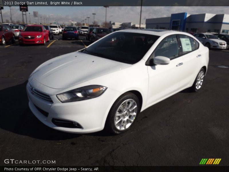 Bright White / Black 2013 Dodge Dart Limited