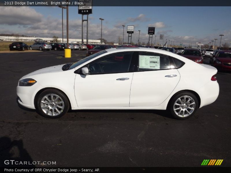 Bright White / Black 2013 Dodge Dart Limited