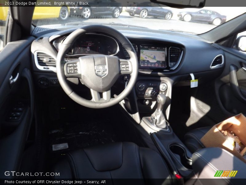 Bright White / Black 2013 Dodge Dart Limited