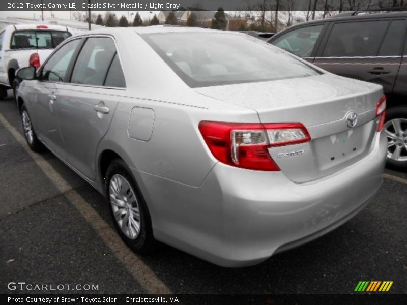 Classic Silver Metallic / Light Gray 2012 Toyota Camry LE
