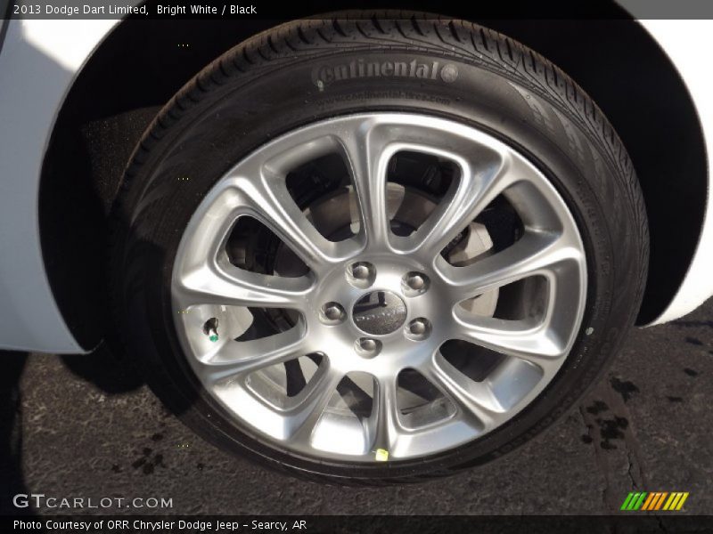 Bright White / Black 2013 Dodge Dart Limited