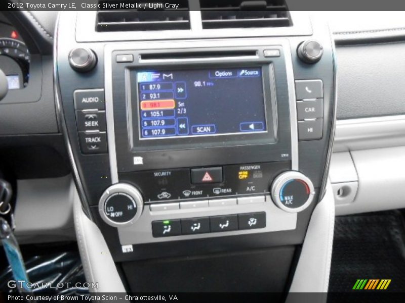 Classic Silver Metallic / Light Gray 2012 Toyota Camry LE