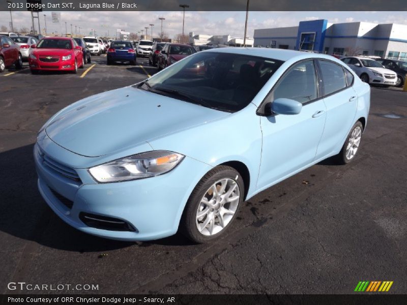 Laguna Blue / Black 2013 Dodge Dart SXT