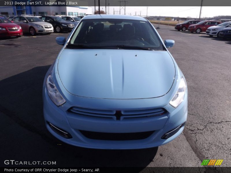 Laguna Blue / Black 2013 Dodge Dart SXT